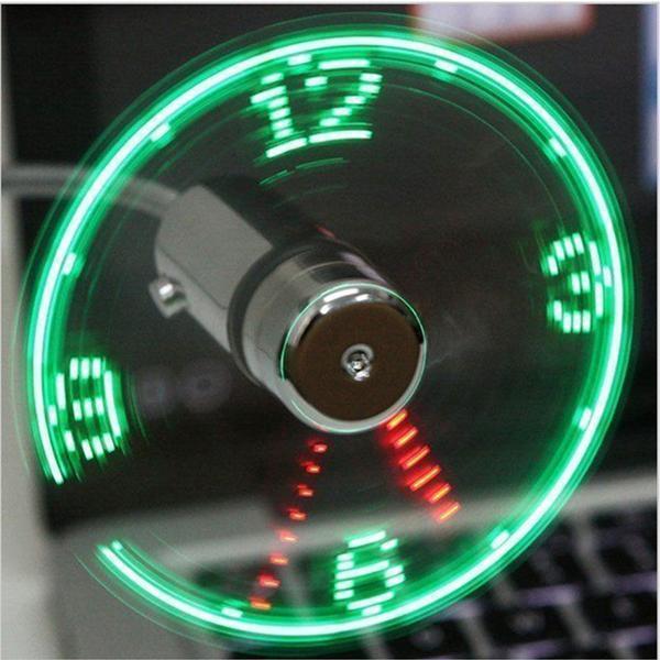 Flexible USB Fan with LED clock