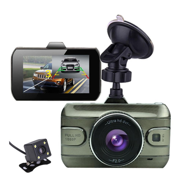 Motion Detection 3 inch Dual Lens Dash Camera - The Tech Geek Store