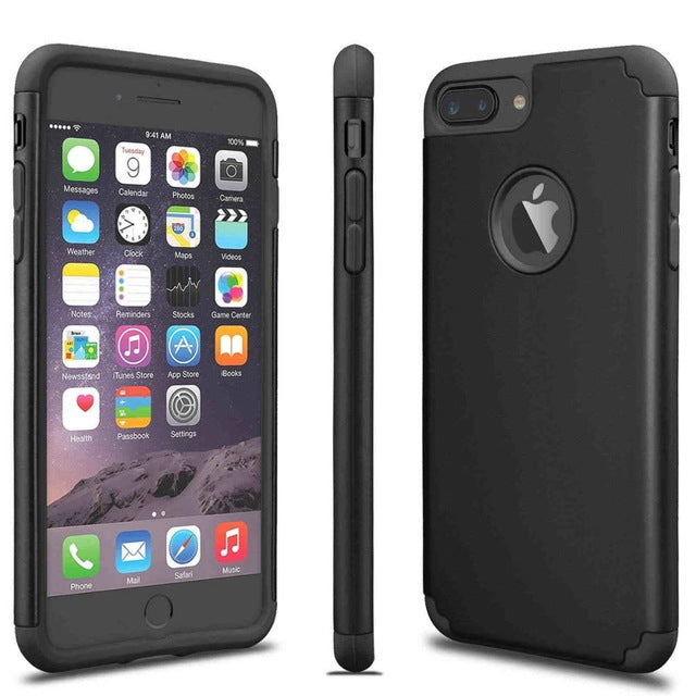 2in 1 Hybrid Shockproof Phone Case For iPhone - The Tech Geek Store