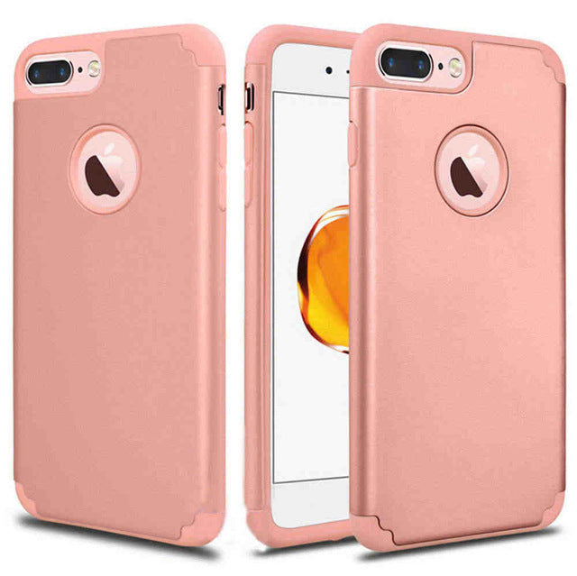 2in 1 Hybrid Shockproof Phone Case For iPhone - The Tech Geek Store